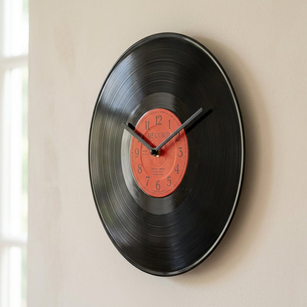Reloj de Pared Vinilo Negro - imagen 3