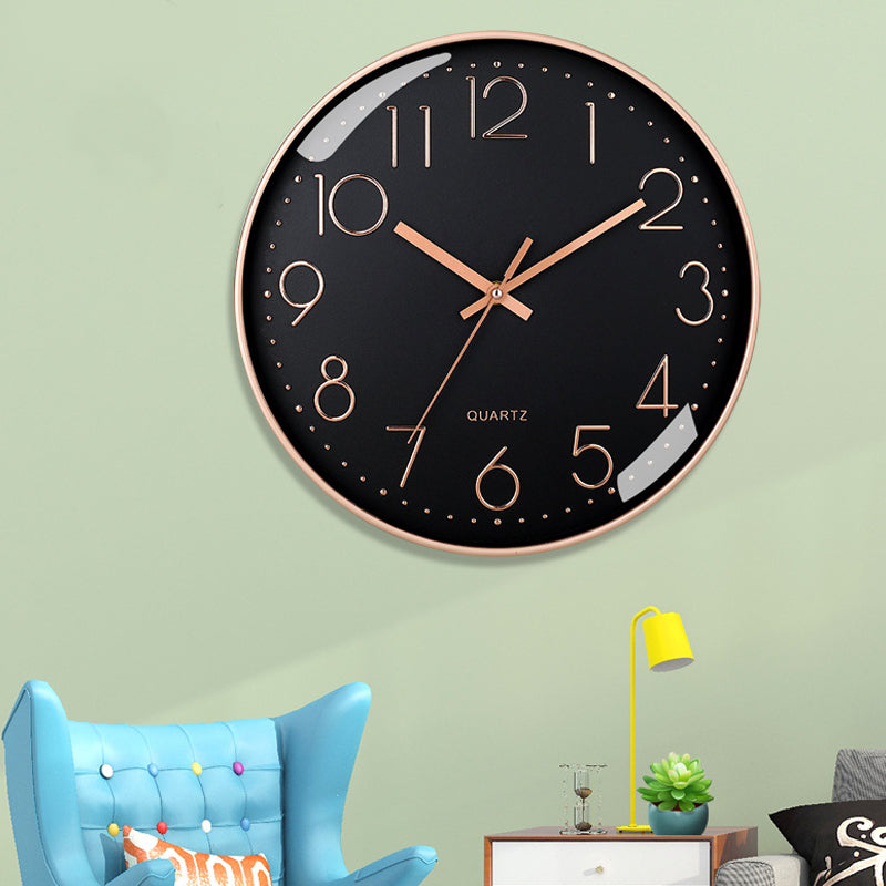 Reloj de Pared Cuarzo Negro