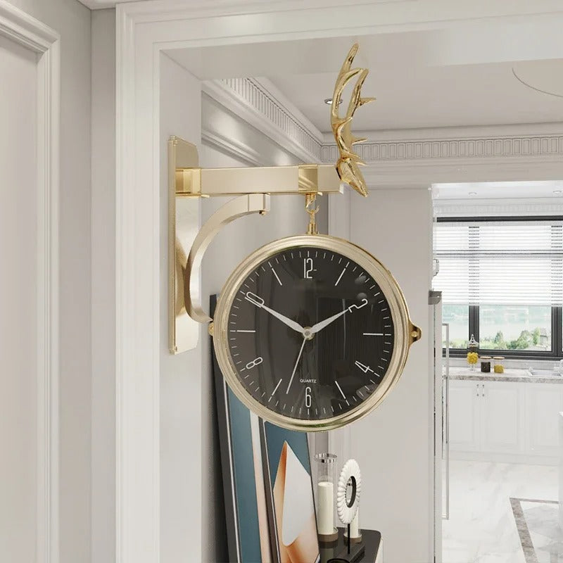 Reloj de Pared Ciervo Dorado