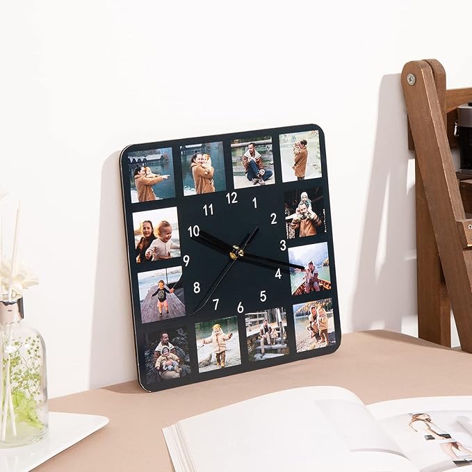 Reloj de Pared Cuadrado Multifoto - imagen 2