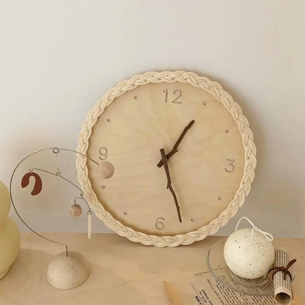 Reloj de Pared Trenzado Madera