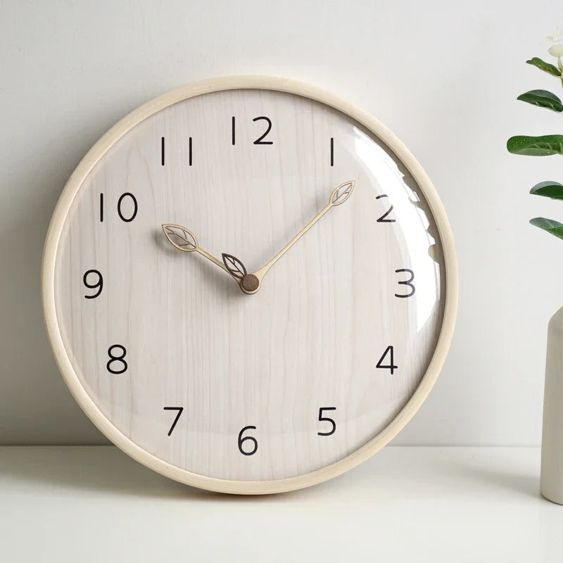 Reloj de Pared Hojas Madera