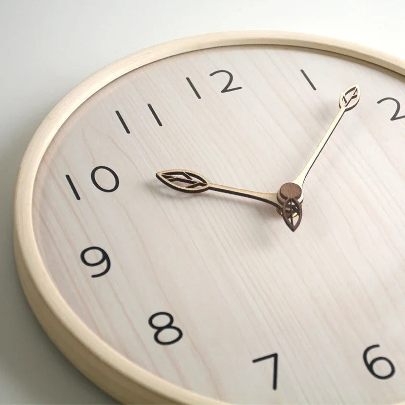 Reloj de Pared Hojas Madera - imagen 3