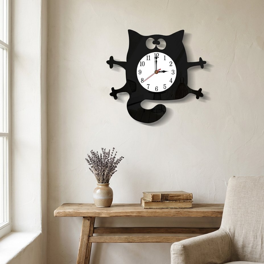 Reloj de Pared Silueta Felina