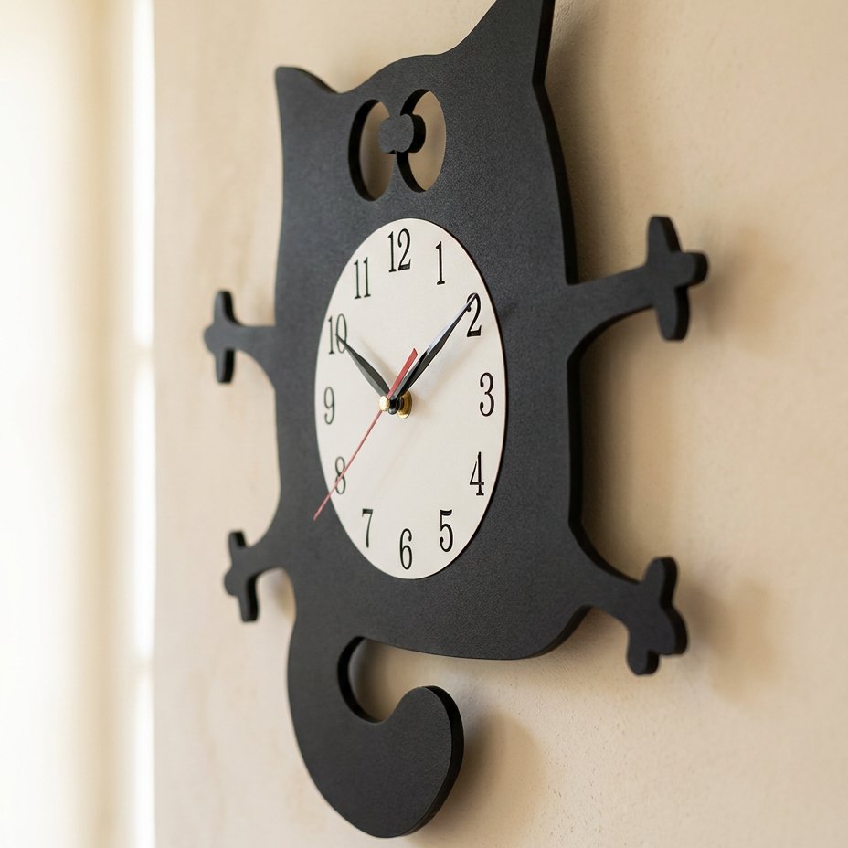 Reloj de Pared Silueta Felina - imagen 3
