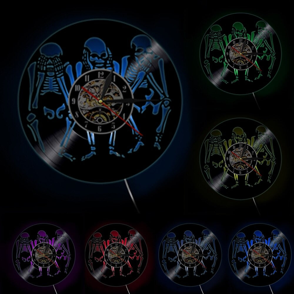 Reloj de Pared Esqueleto Luminoso