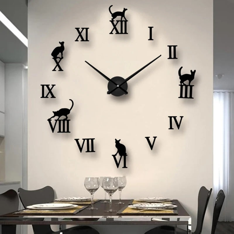 Reloj de Pared Números Gato