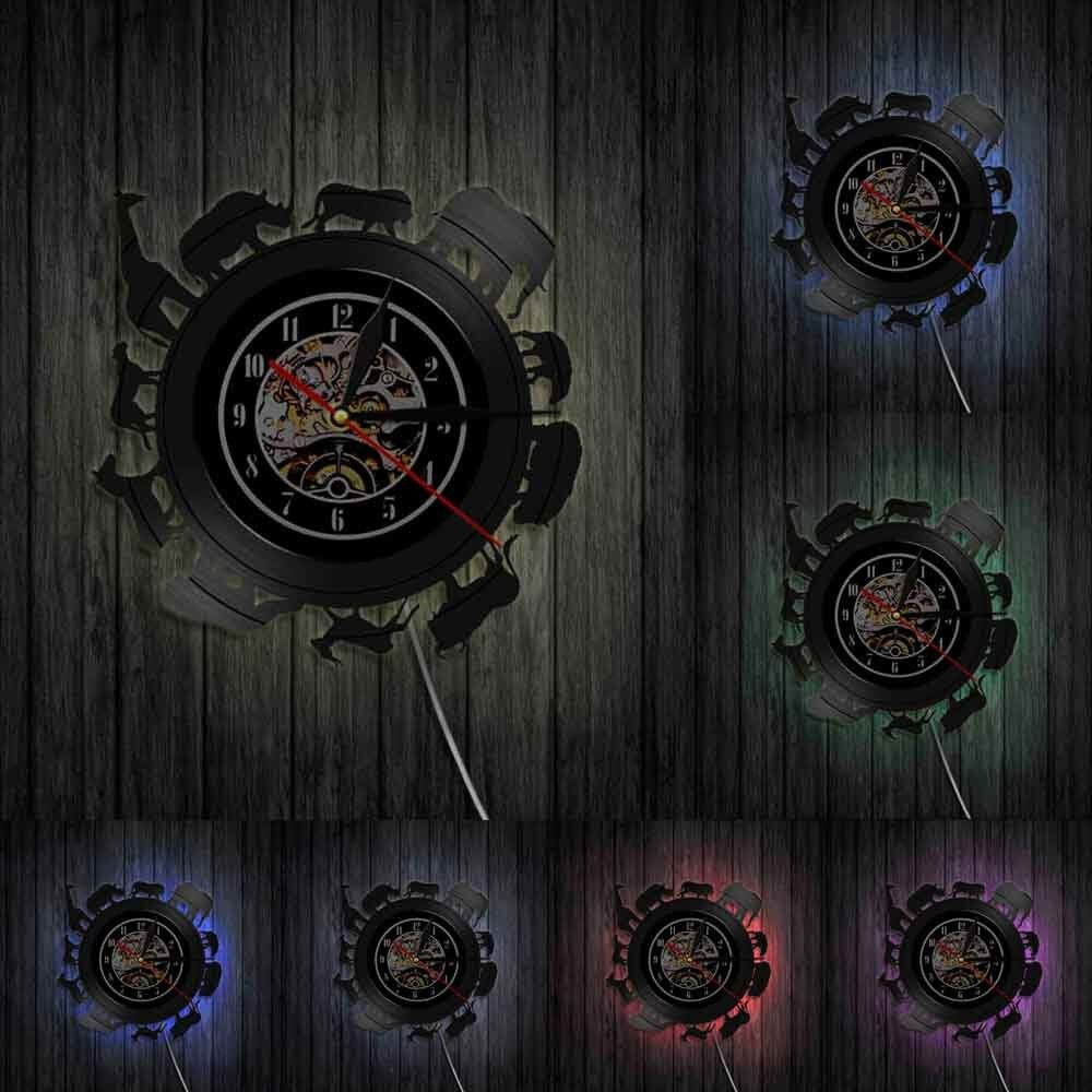 Reloj de Pared Animales Luminoso