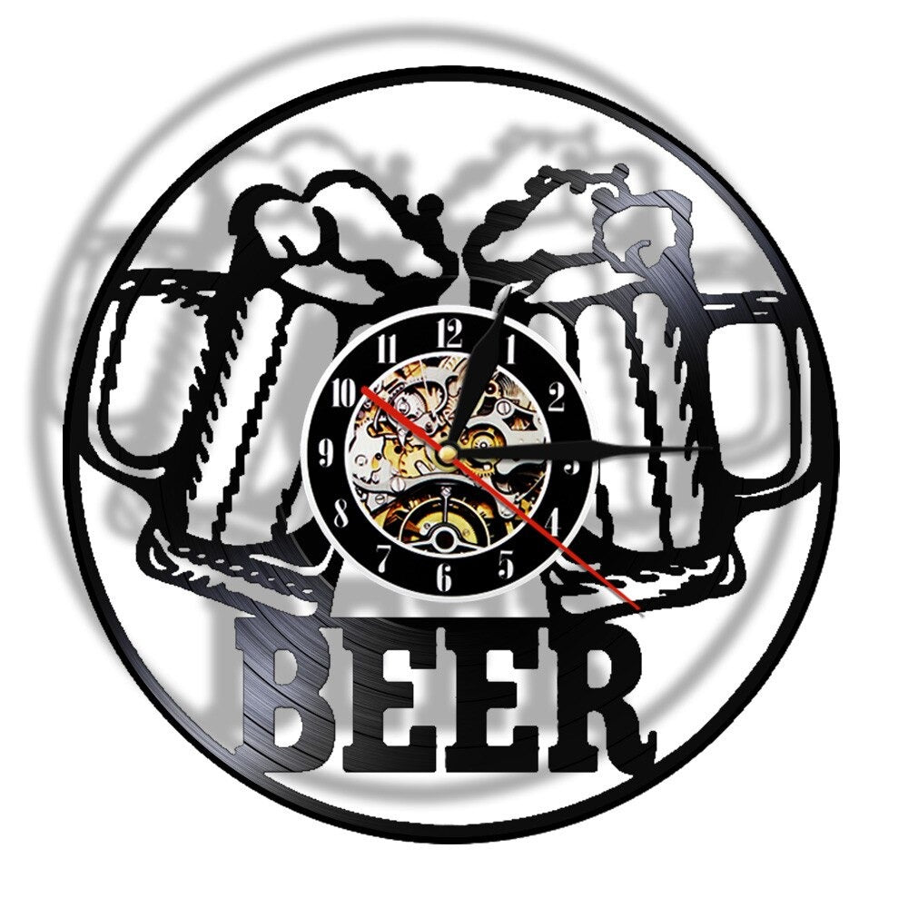 Reloj de Pared Cerveza Vinilo