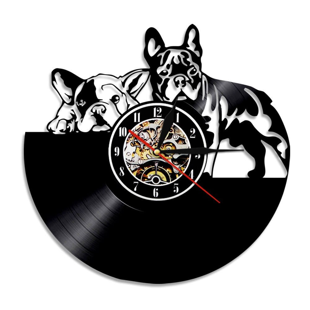 Reloj de Pared Perro Vinilo