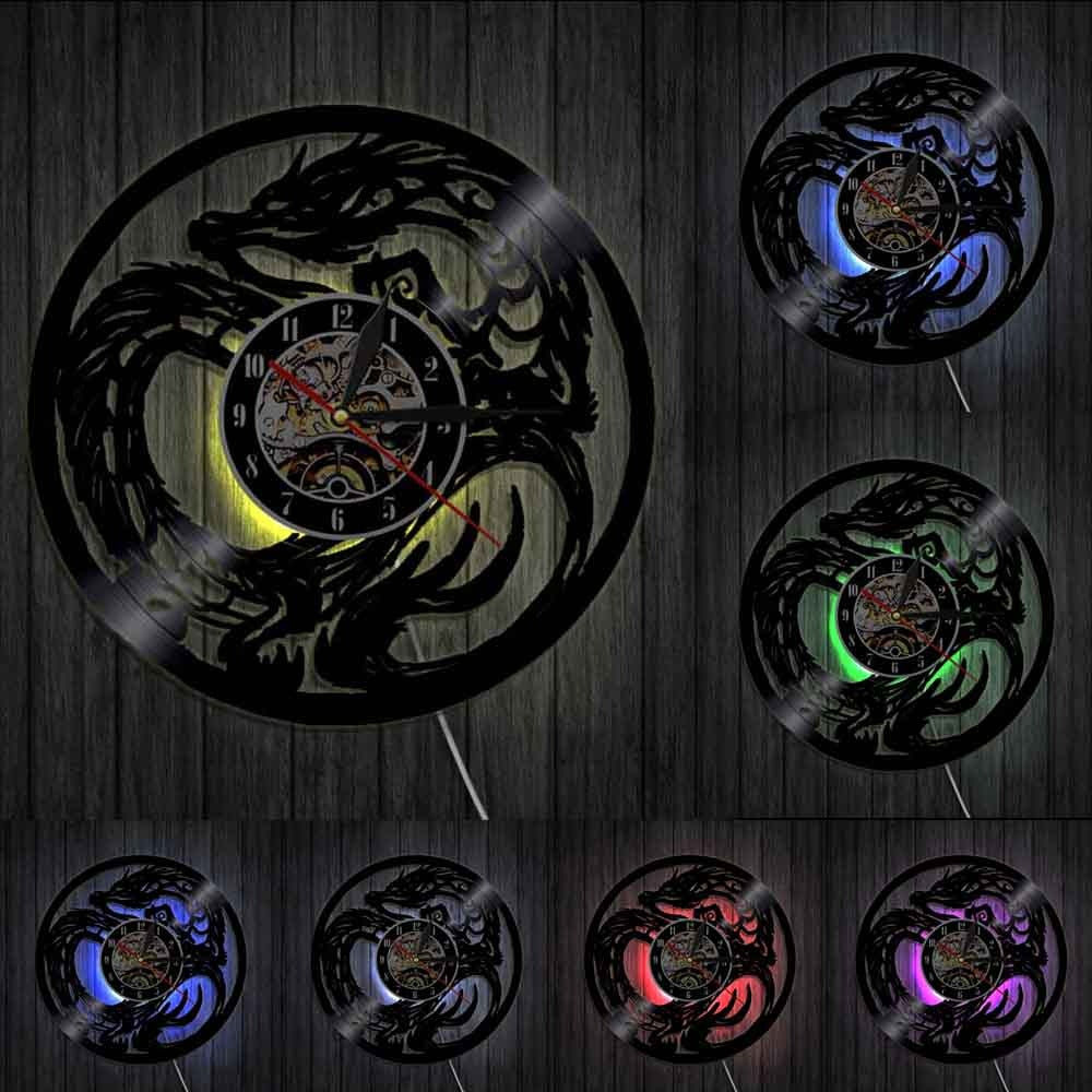Reloj de Pared Dragón Luminoso