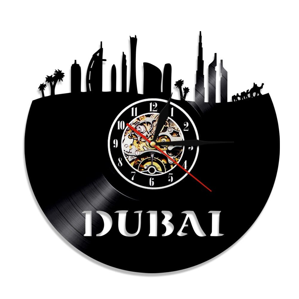 Reloj de Pared Vinilo Dubái