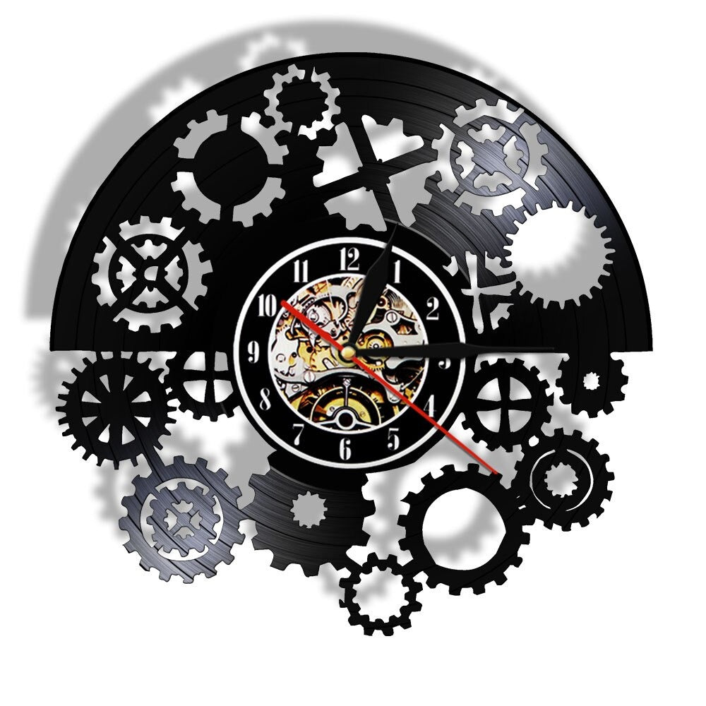Reloj de Pared Ruedas Vinilo