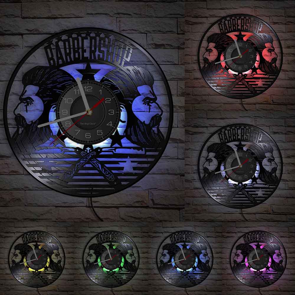 Reloj de Pared Barbershop Vinilo