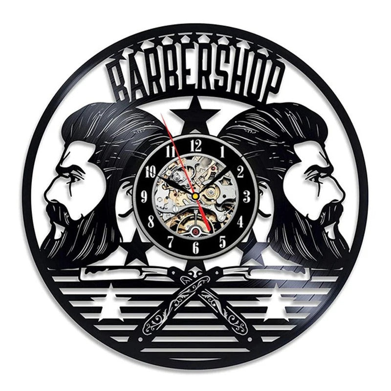 Reloj de Pared Barbershop Vintage