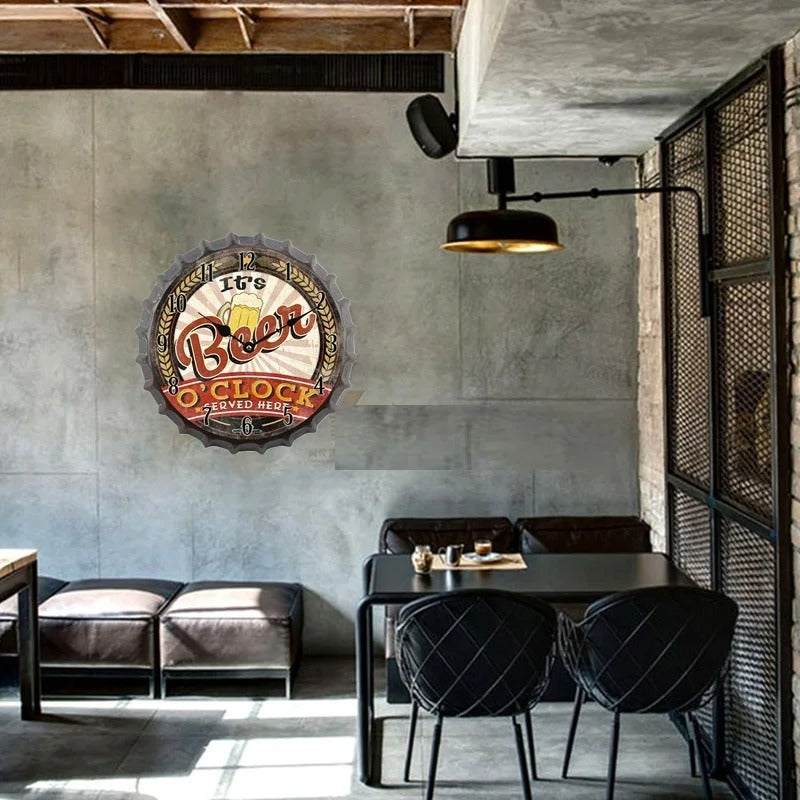 Reloj de Pared Cerveza Vintage - imagen 4