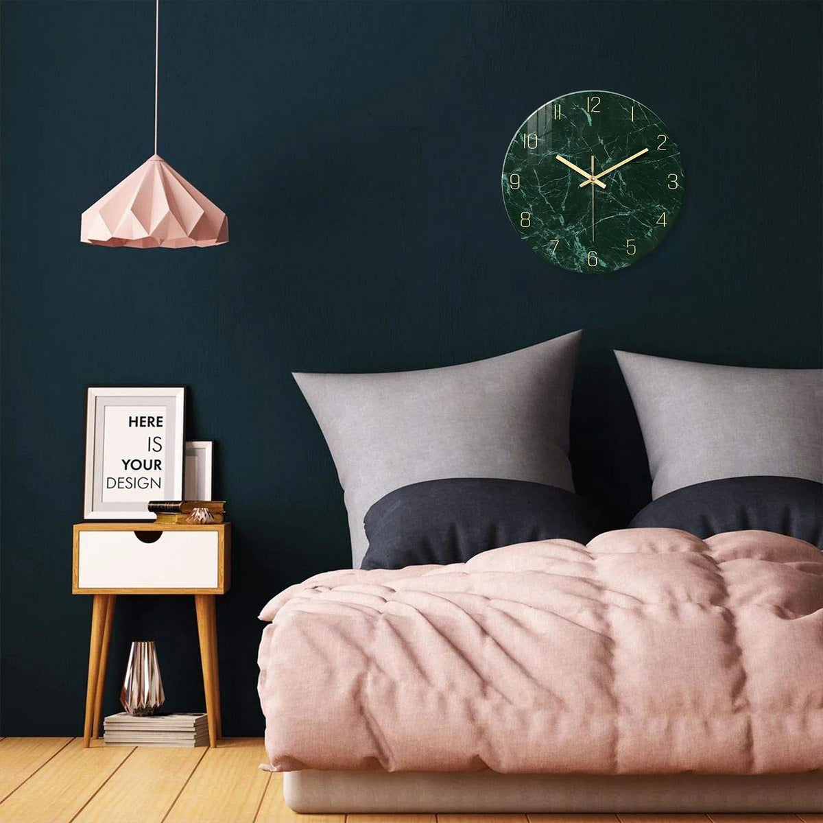 Reloj de Pared Mármol Verde - imagen 2