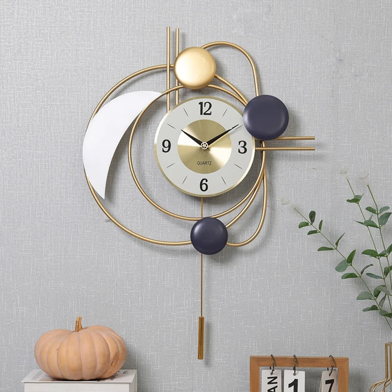 Reloj de Pared Órbita Dorada
