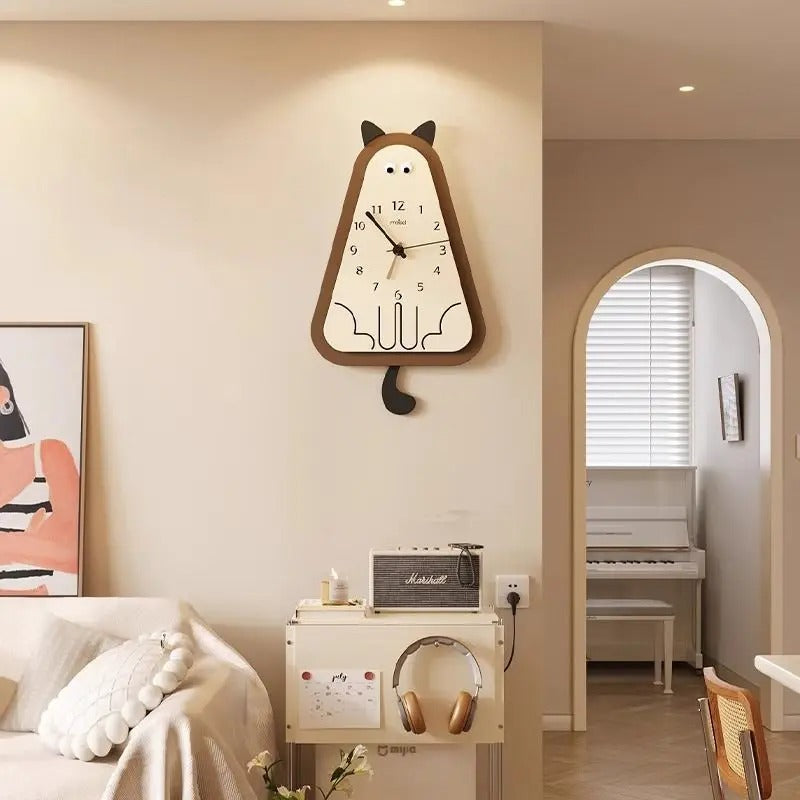 Reloj de Pared Silueta Felina