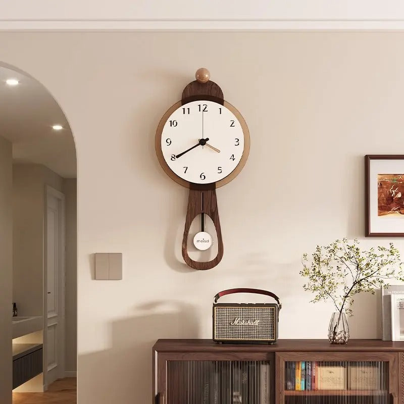 Reloj de Péndulo Madera Ovalado