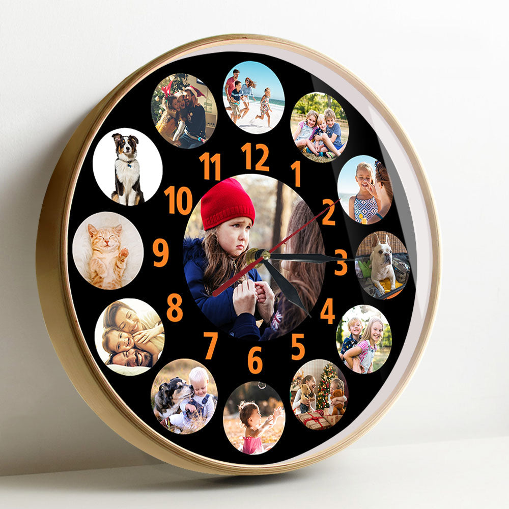 Reloj de Pared Multifoto Redondo